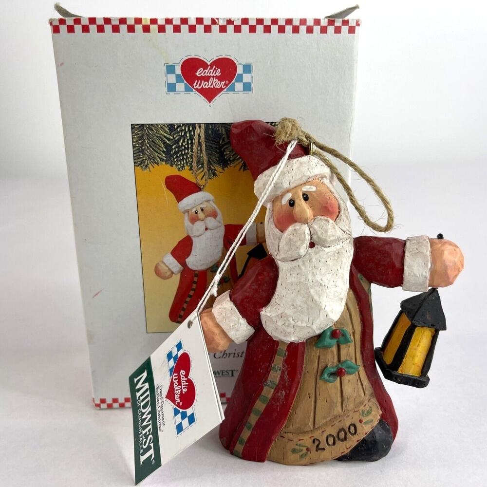 Vintage Santa Claus Ornament Eddie Walker Midwest of Cannon Falls Christmas